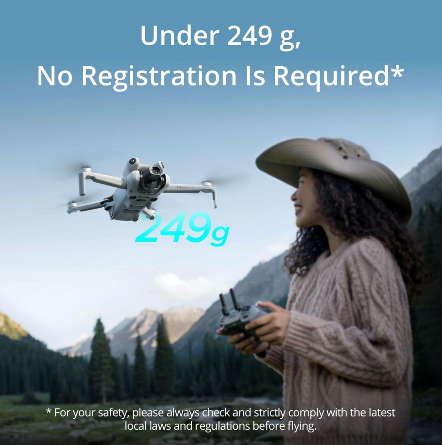 DJI Mini 4 Pro Fly More Combo Camera Drone (with RC 2 Remote)