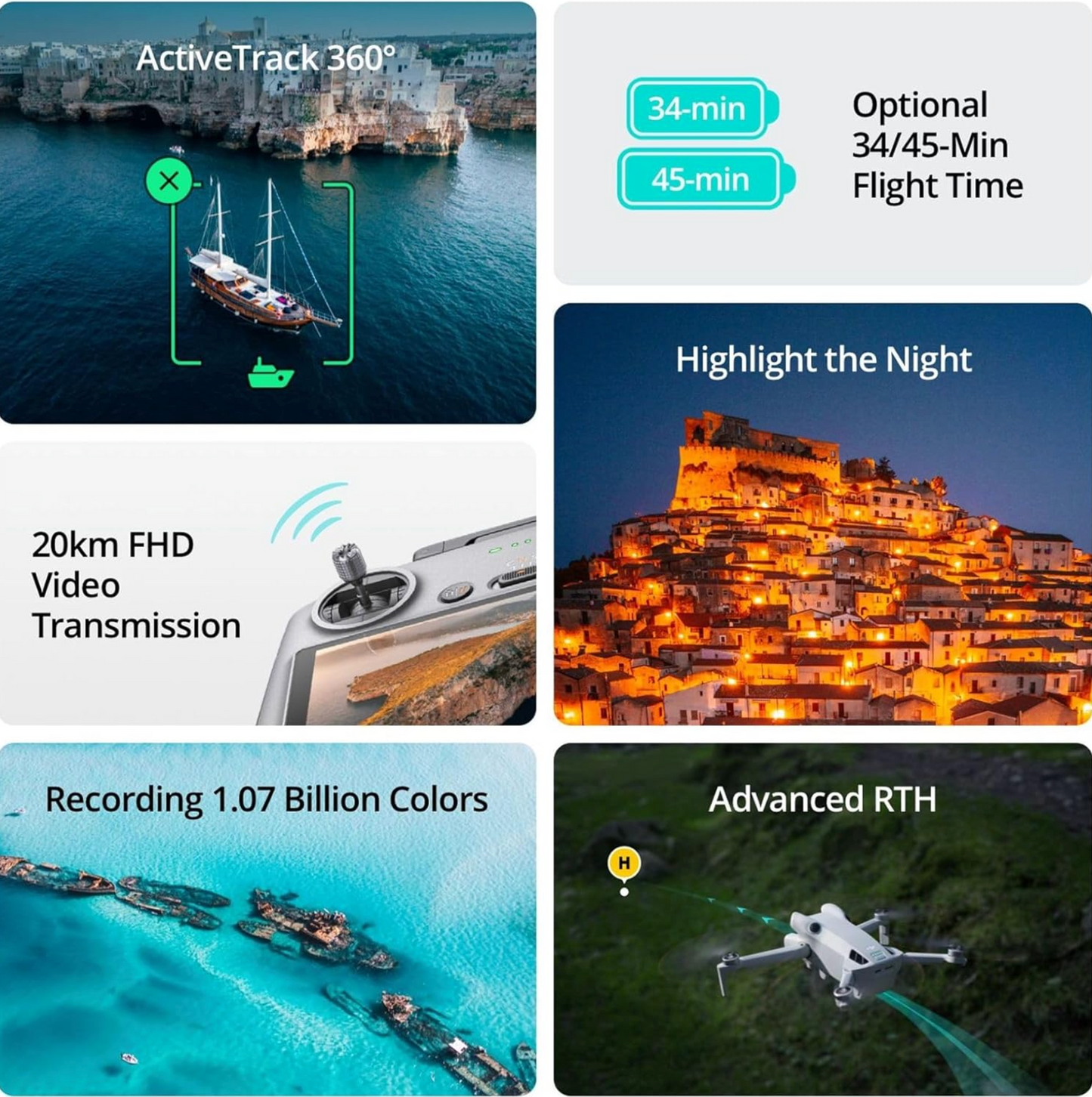 DJI Mini 4 Pro Fly More Combo Camera Drone (with RC 2 Remote)